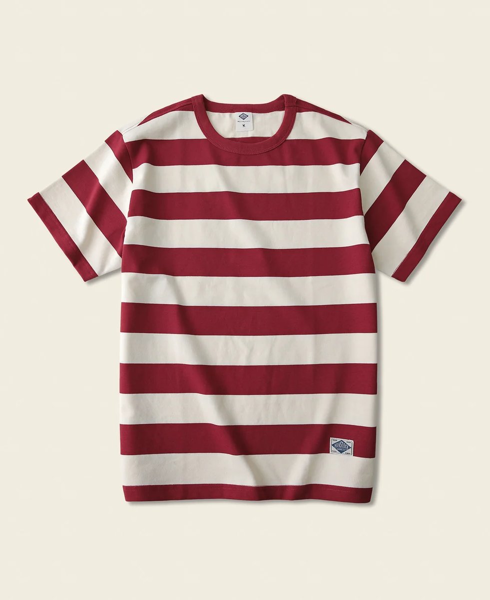Bronson Heavyweight Wide Striped T-Shirt, Red/Apricot